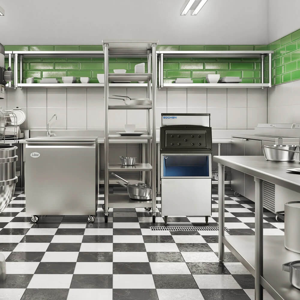 230 lbs Ice Machine Storage, Commercial Ice Storage Bin