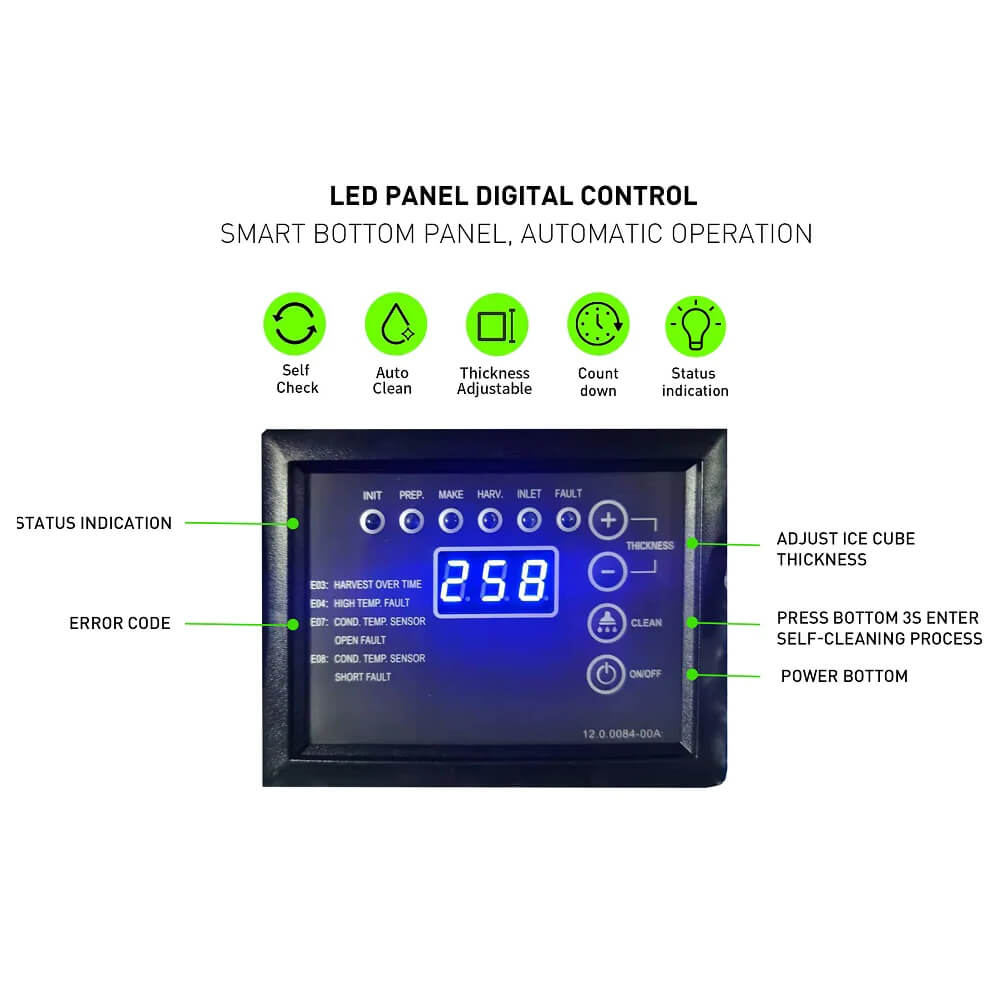 EQCHEN 500 lb Ice Maker, 500 Pound Ice Machine