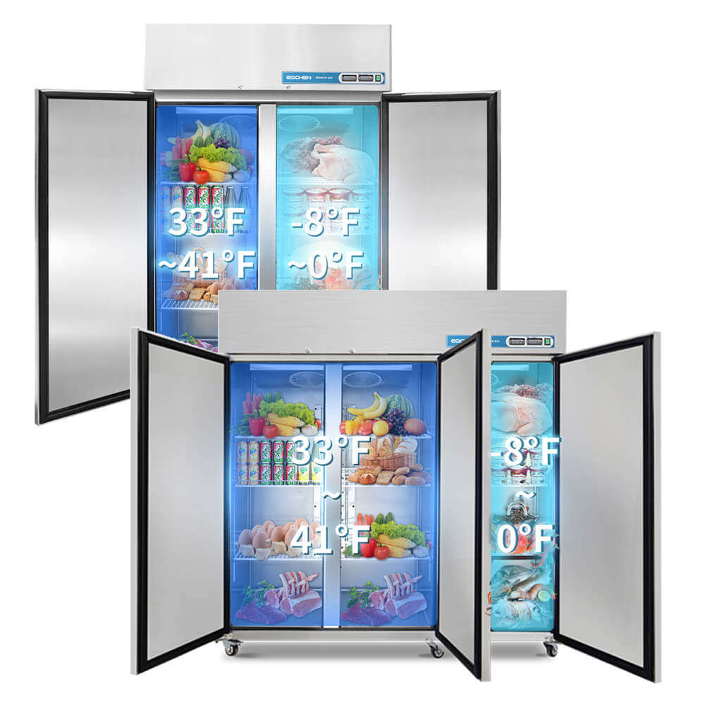Commercial Refrigerator and Freezer Combo