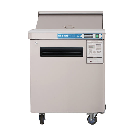 27 inch Salad Sandwich Prep Table Refrigerator, Stainless Steel Single Door Food Prep Cooler Stainless Steel