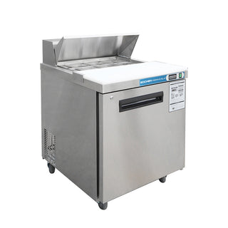 EQCHEN 27 Inch Sandwich Prep Table Refrigerator Stainless Steel