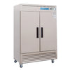 Commercial Reach in Freezer, 2 Door 49 Cu.ft Stainless Steel Commercial Reach in Solid Door Upright Fan Cooling Freezer