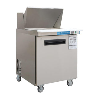 EQCHEN 27 Inch Mega Top Sandwich Prep Table Refrigerator Stainless Steel