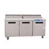 72 inch Salad Sandwich Prep Table Refrigerator, Stainless Steel Food Prep Cooler Stainless Steel