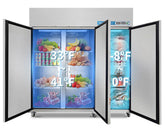 EQCHEN 72 Inch 3 door Commercial Refrigerator Freezer Combo