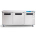 Commercial Undercounter Freezer, EQCHEN 72" Three Door Stainless Steel Lowboy Worktop Freezer 17.7 Cu.ft