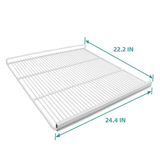 EQCHEN Food Shelves for 54"W Double Door Commercial refrigerator Freezer 2 Pack with 8 Shelf Clips