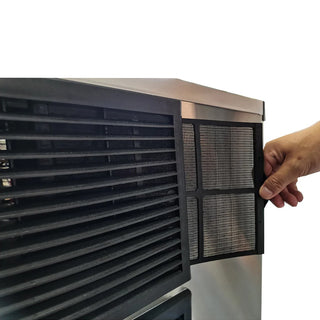 EQCHEN 500 lb Ice Maker, 500 Pound Ice Machine Stainless Steel