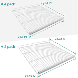 EQCHEN Food Shelves for 72"W Three Door Commercial refrigerator Freezer 2 Set with 6 Shelf Clips