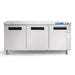 Commercial Undercounter Refrigerator, EQCHEN 72" Three Door Stainless Steel Lowboy Cooler Worktop Fridge 17.7 Cu.ft