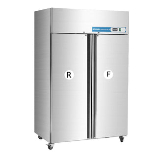 Commercial Fridge and Freezer Combo, EQCHEN 48" 2 door Reach-In Commercial Refrigerator and Freezer Combination Stainless Steel