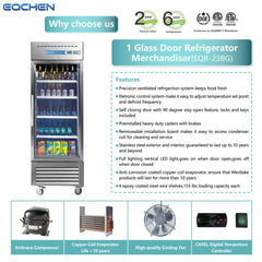 Why Choose EQCHEN 27 Inch 1 Glass Door Commercial Refrigerator