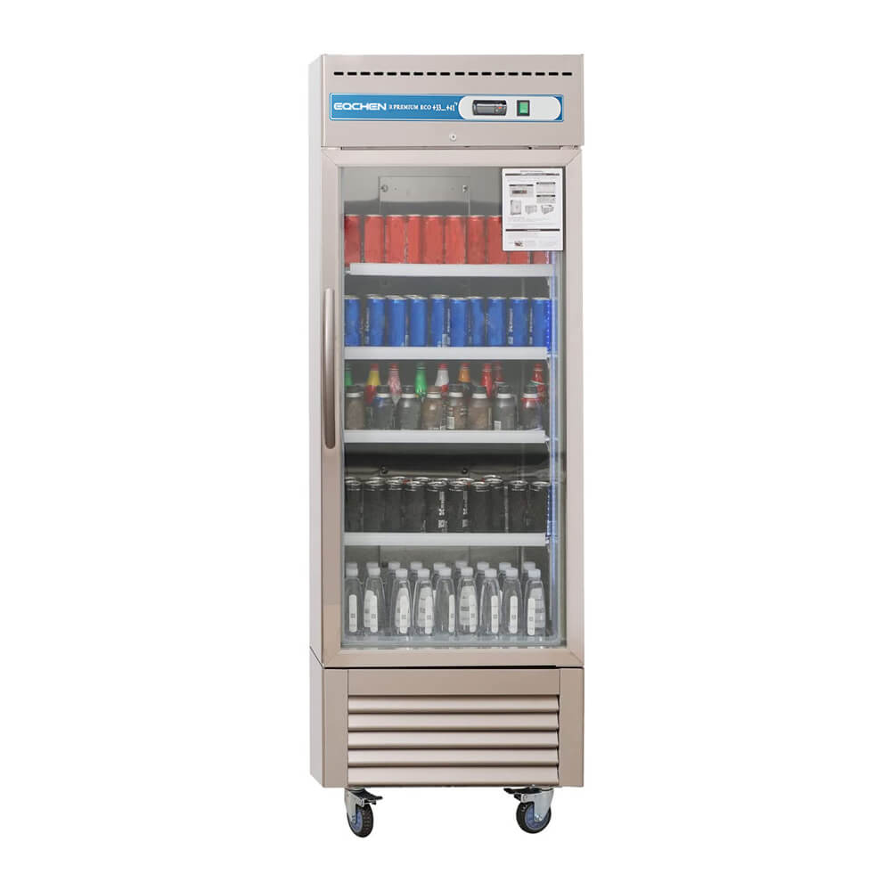 1 Door Commercial Display Refrigerator, EQCHEN 27 Inch Commercial Drinks Fridge - 