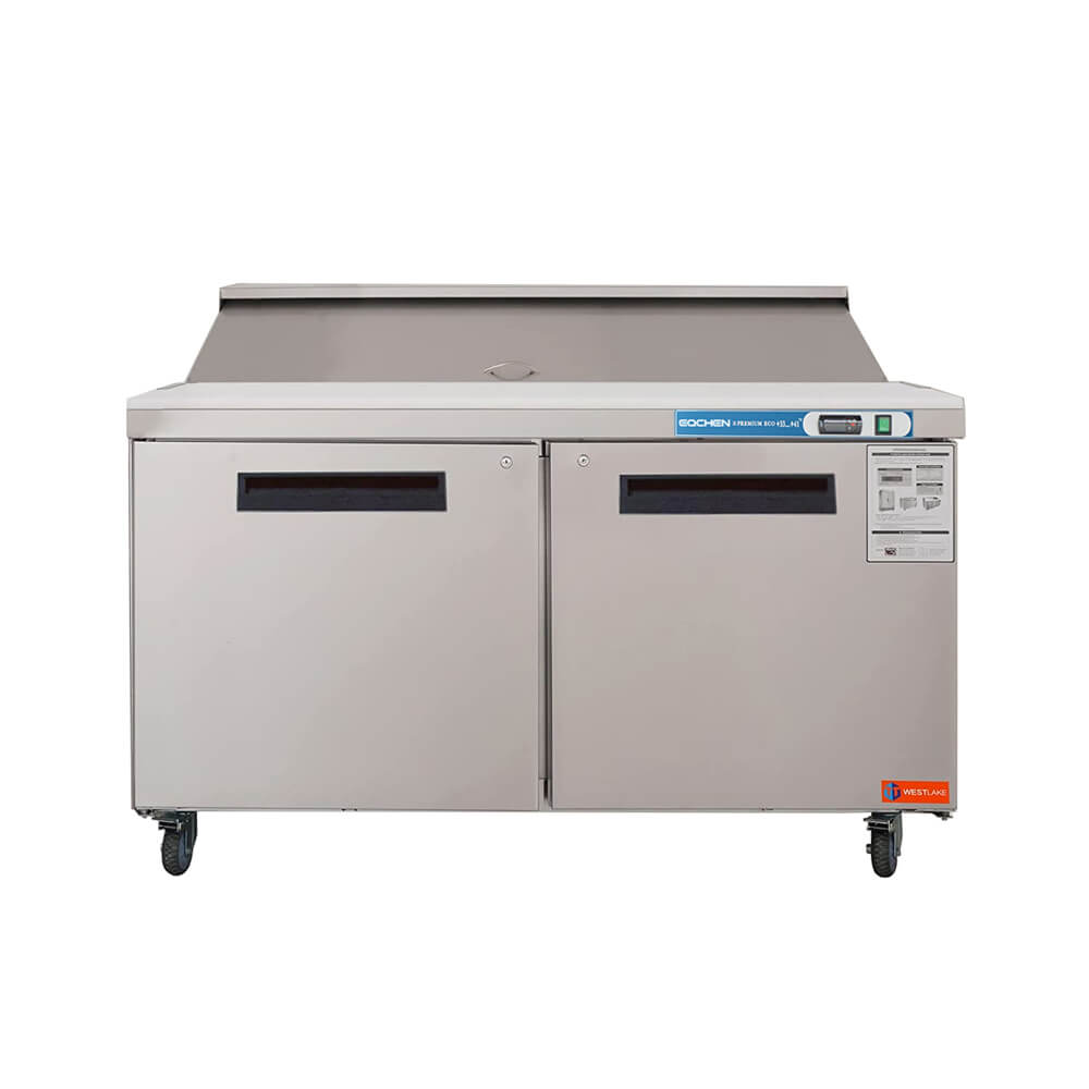 48 inch Salad Sandwich Prep Table Refrigerator, Stainless Steel Food Prep Cooler