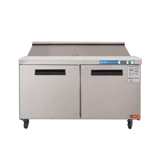 48 inch Salad Sandwich Prep Table Refrigerator, Stainless Steel Food Prep Cooler