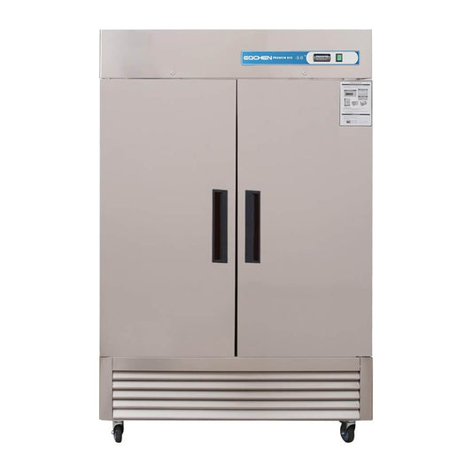 Commercial Reach in Freezer, 2 Door 49 Cu.ft Stainless Steel Commercial Reach in Solid Door Upright Fan Cooling Freezer