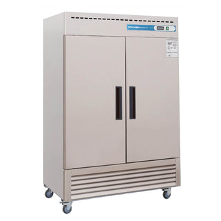 EQCHEN 54 Inch 2 Door Commercial Freezer Stainless Steel