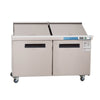 60 inch Salad Sandwich Prep Table Refrigerator, Mega Top, Stainless Steel Food Prep Cooler