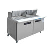 EQCHEN 60 Inch Mega Top Sandwich Prep Table Refrigerator
