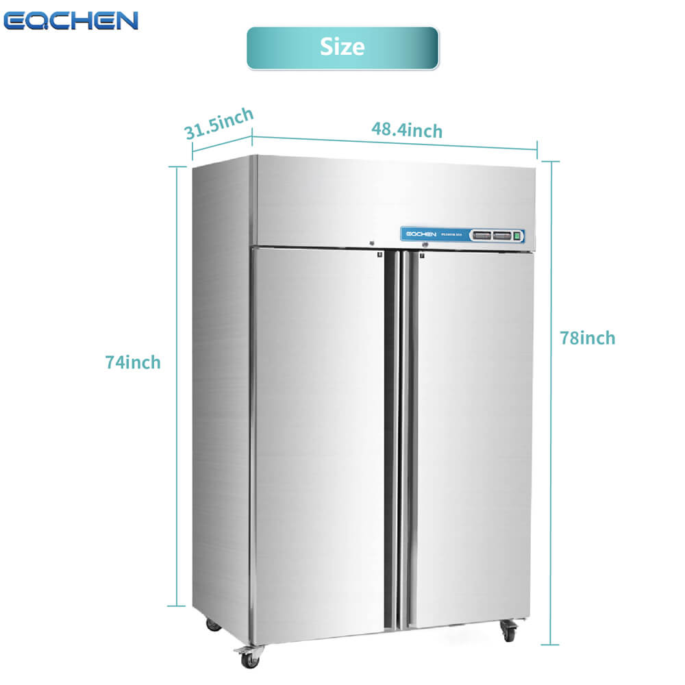 2 Door Commercial Refrigerator and Freezer - 