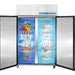 EQCHEN 48 Inch 2 door Commercial Refrigerator Freezer Combo