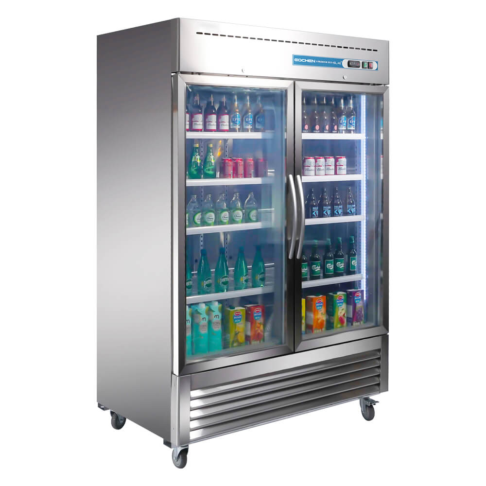 EQCHEN 54 Inch 2 Glass Door Commercial Refrigerator