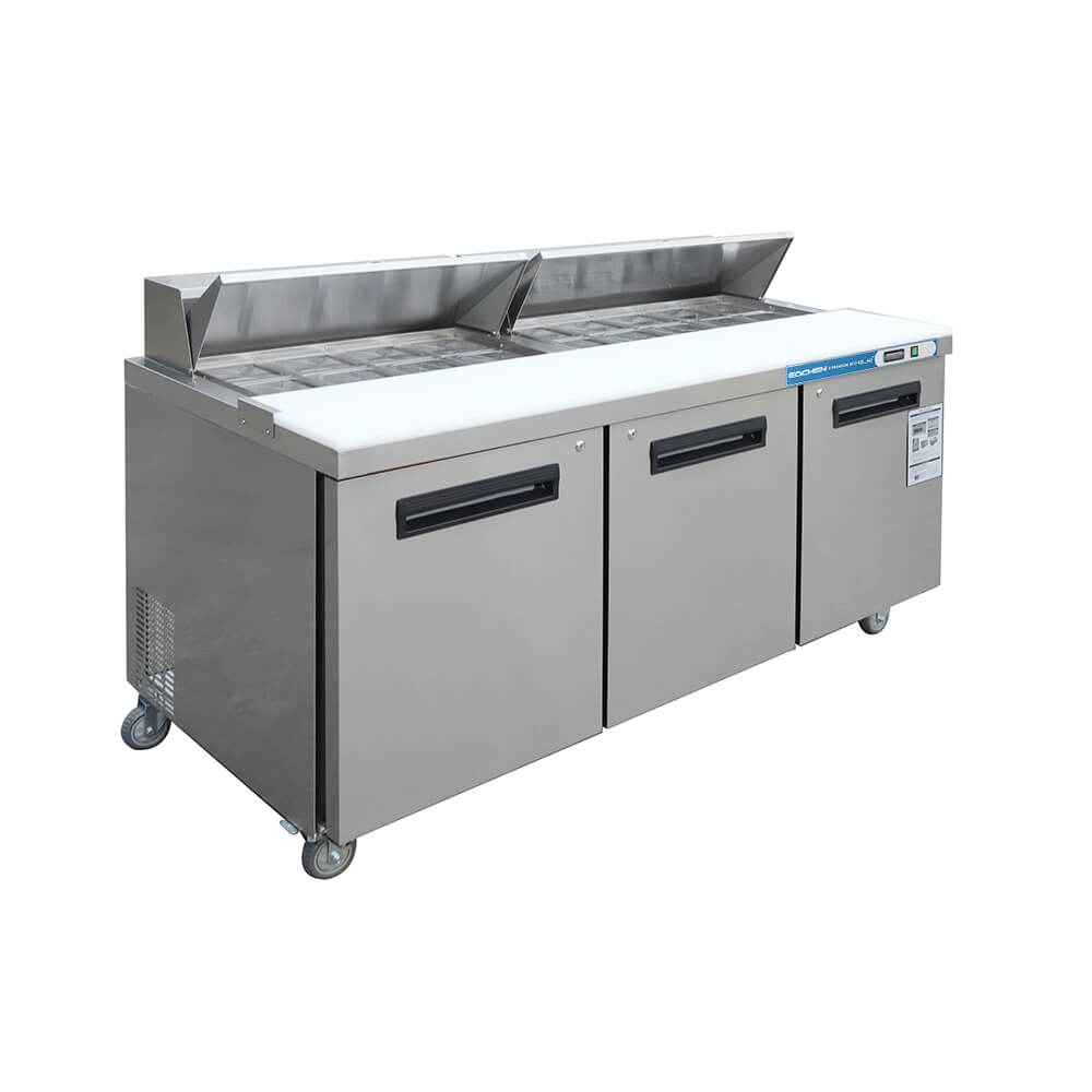 EQCHEN 72 Inch Sandwich Prep Table Refrigerator