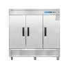 Commercial Reach in Freezer, 3 door 72 Cu.ft Stainless Steel Commercial Upright Freezer
