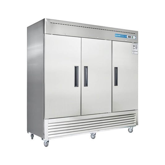 EQCHEN 82 Inch 3 Door Commercial Freezer 1000