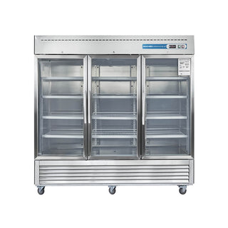 3 Door Commercial Display Refrigerator, EQCHEN 82 Inch Commercial Drinks Fridge