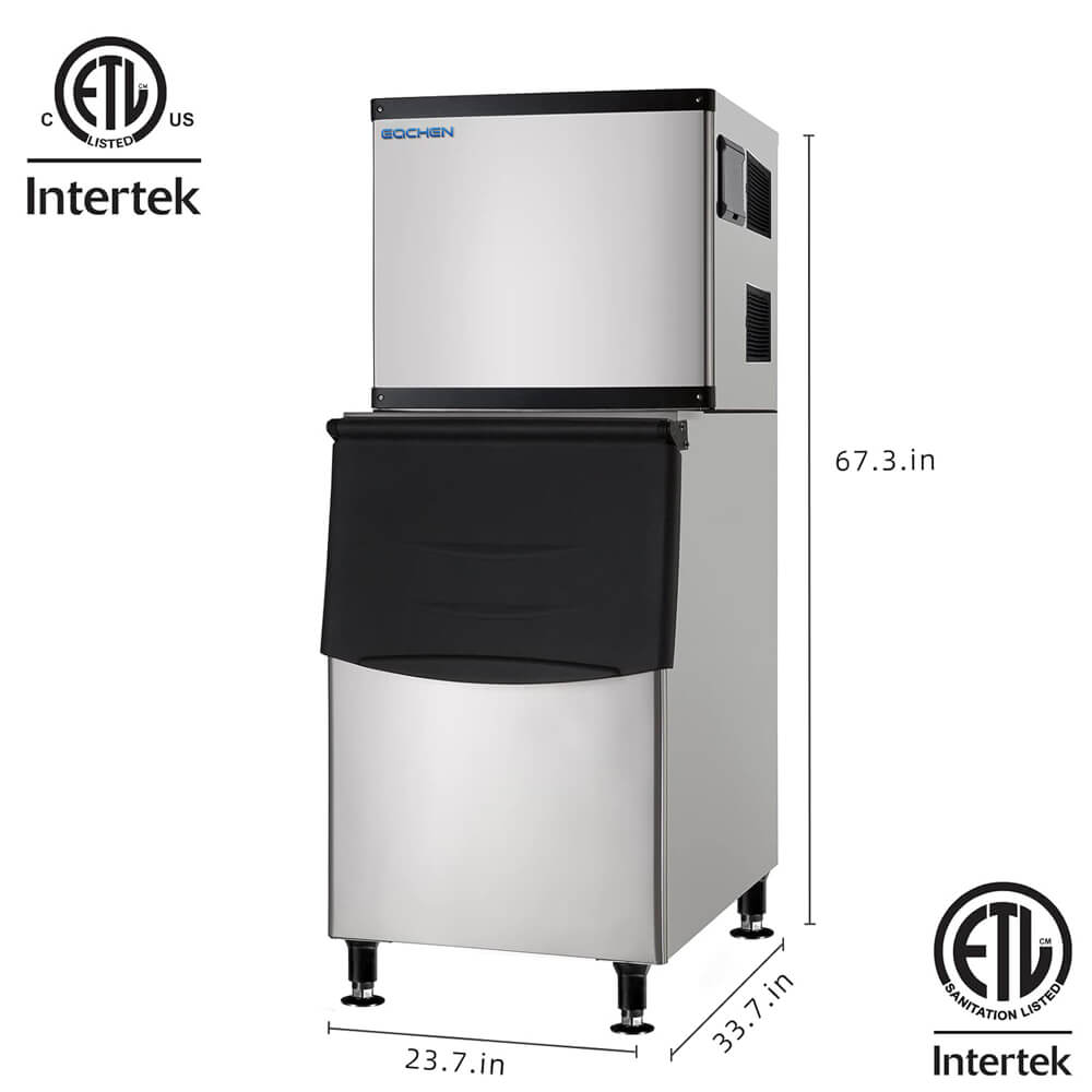 350 lb ice machine Size