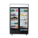 EQCHEN 48 Inch 2 Black Glass Door Commercial Refrigerator