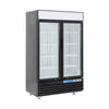 2 Door Commercial Beverage Refrigerator, EQCHEN 48 Inch Commercial Glass Door Refrigerator