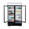 2 Door Commercial Beverage Refrigerator, EQCHEN 48 Inch Commercial Glass Door Refrigerator