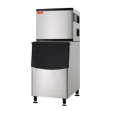 EQCHEN 350 lb Ice Maker Commercial Ice Machine with 230 lb Ice Bin