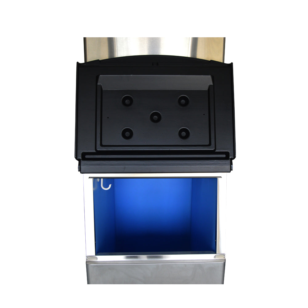 EQCHEN 350 lb Ice Maker Commercial Ice Machine with 230 lb Ice Bin